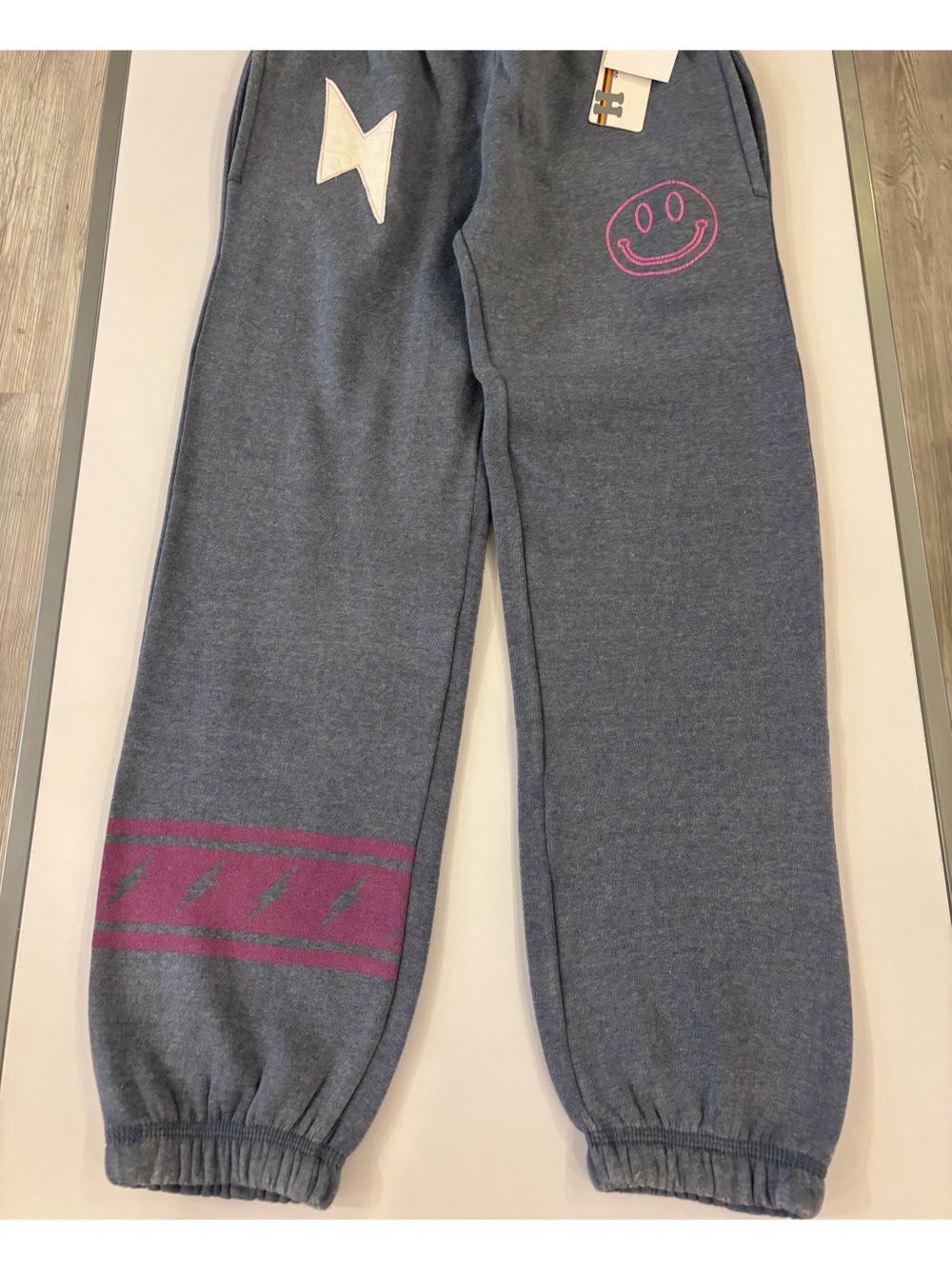 Vintage Havana Gray Jeggings with Pink Accent Details